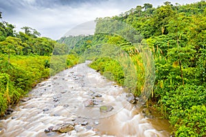 River in the jungle on the volcan baru trail chiriqui panama photo