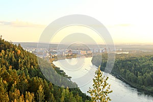 The river Kan and city Zelenogorsk