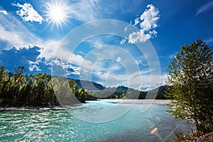 The River Katun. River landscape of the Altai