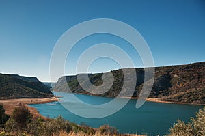 The river Krka between mountains