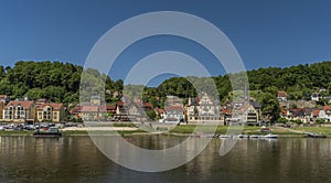 River Labe or Elbe in Stadt Wehlen