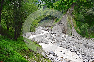 River Lakshman Ganga on Trek to Ghangaria, Uttarakhand, India