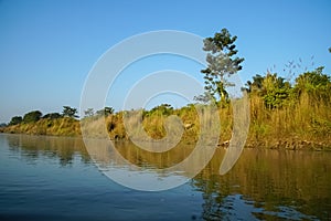 River Landscape in Chitwan National Park, Nepal