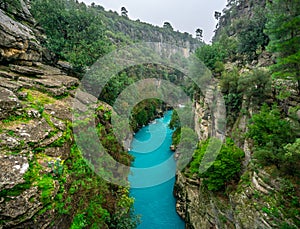 River landscape from Koprulu Canyon in Manavgat, Antalya, Turkey