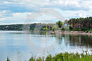 A river landscape. The river Berd, Berdsk, Novosibirsk oblast, S