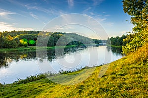 River landscape in spring time