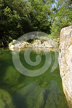 River lauquet in Corbieres, France