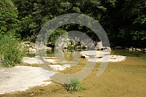 River lauquet in Corbieres, France