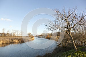 River Linge in the Netherlands between Leerdam and Geldermalsen