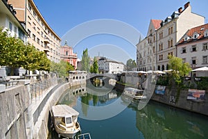 River Ljubljanica through Ljubljana photo