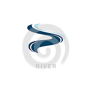 River logo vector icon illustration design