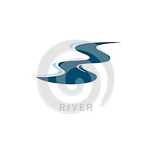 River logo vector icon illustration design