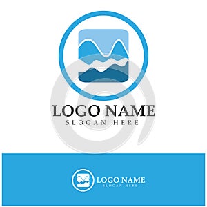 River Logo vector icon illustration design template