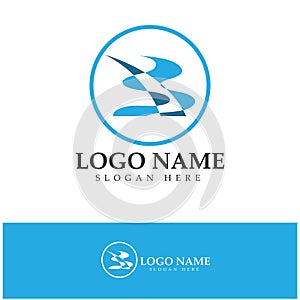 River Logo vector icon illustration design template