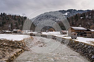 River in Loisach Valley, Garmisch-Partenkirchen