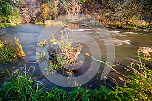River long exposure, water in fall