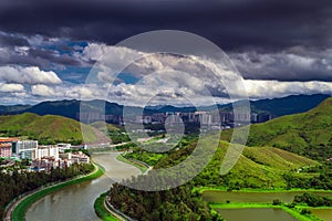 The River-loop area of Shenzhen River