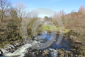 River Lune from Lunes Bridge, Tebay, Cumbria photo