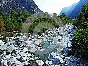 River Maggia or Fiume Maggia Valle Maggia