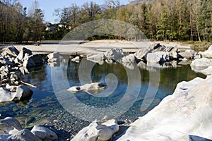 River Maggia at Ponte Brolla photo