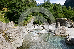 River Maggia in the valley of the same name photo