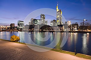 River Main at Frankfurt at Night