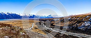 A River Makes Its Way To Lake Tekapo