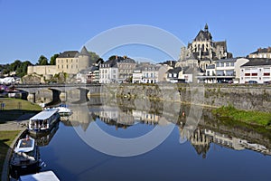 River at Mayenne in France
