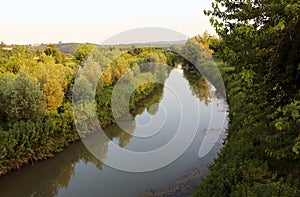 River in the middle of the countryside in Northern Italy