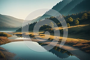 river in the middle forest