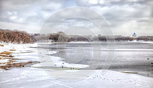 River Moskva. Spring