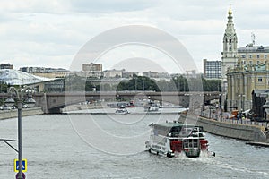 river motor ship on Moscow river