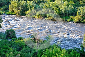 River in the mountains.