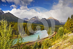 River Mountains Landscape, Banff National Park, Canada