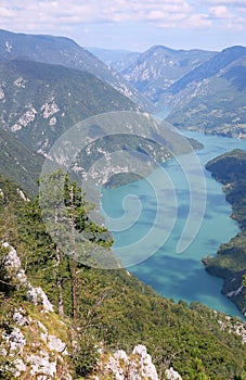 River and mountains nature