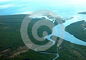 River mouth delta