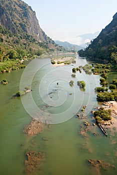 River Nam Ou near Nong Khiao in Laos photo