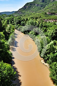 River near Mountains Montserrat