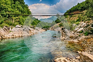 River Neretva improvised bridge