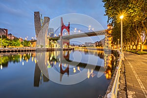 The river Nervion and La Salve Bridge