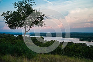 River Nile at Dusk in Murchison Falls National Park, Uganda photo