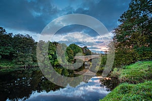 River North Tyne flows under Bellingham Bridge