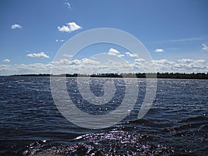 River  Ob in summer, Siberia Russia