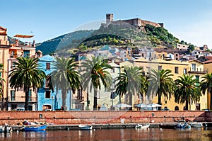 River, old fort on the Bosa, Sardinia