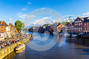 River Ouse in York on a sunny day, Yorkshire, England, United Kingdom