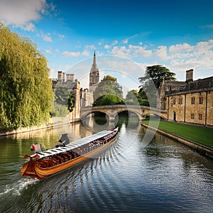 river in Oxford, AI generated