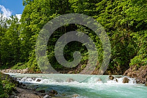 The river Partnach near Garmisch-Partenkirchen in Bavaria photo