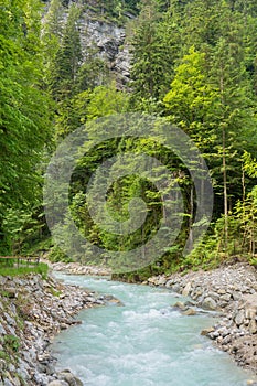 The river Partnach near Garmisch-Partenkirchen in Bavaria photo