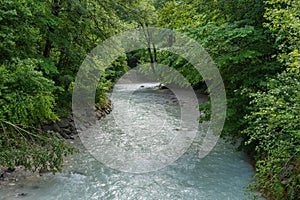 The river Partnach near Garmisch-Partenkirchen in Bavaria photo