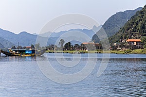 On the river in Phong Nha Vietnam